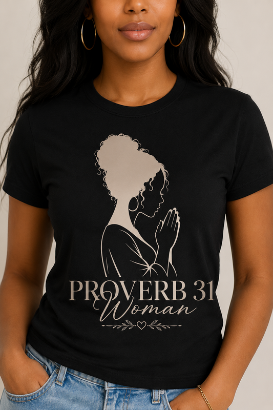 Essential Cotton T-Shirt | Proverbs 31 Woman Tee Shirt | Faith Wear