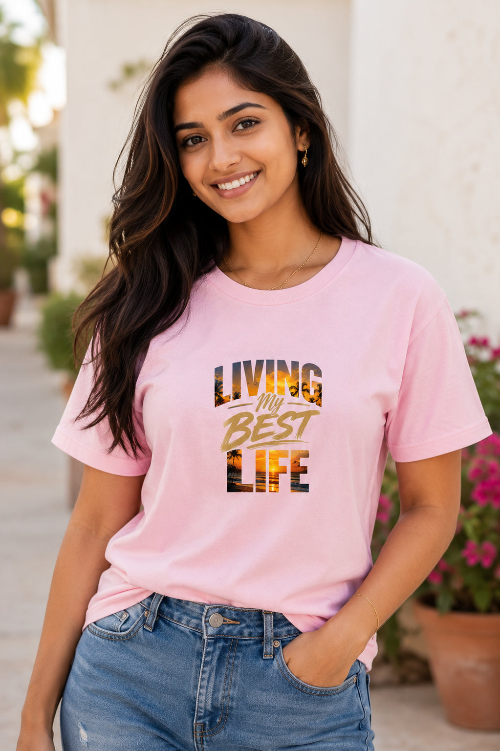 Living My Best Life | Pure Cotton Unisex T-Shirt