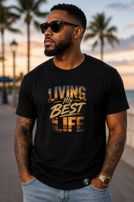 Living My Best Life | Pure Cotton Unisex T-Shirt
