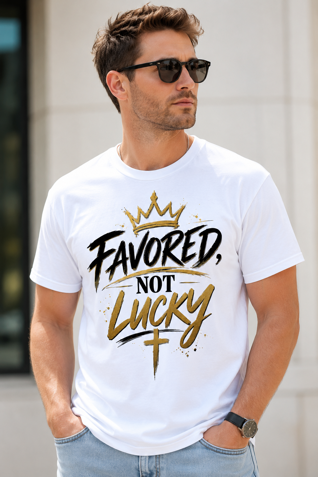 Favored Not Lucky | Unisex Pure Cotton T-Shirt