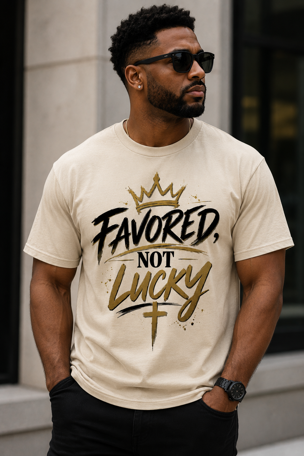 Favored Not Lucky | Unisex Pure Cotton T-Shirt