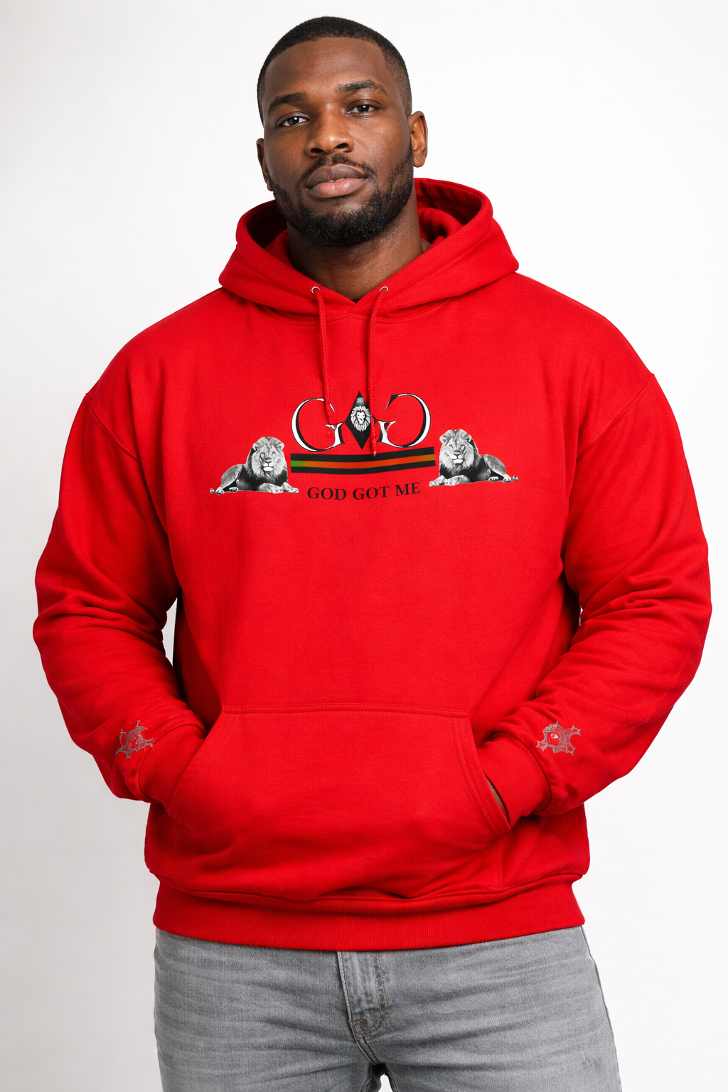 red hoodie