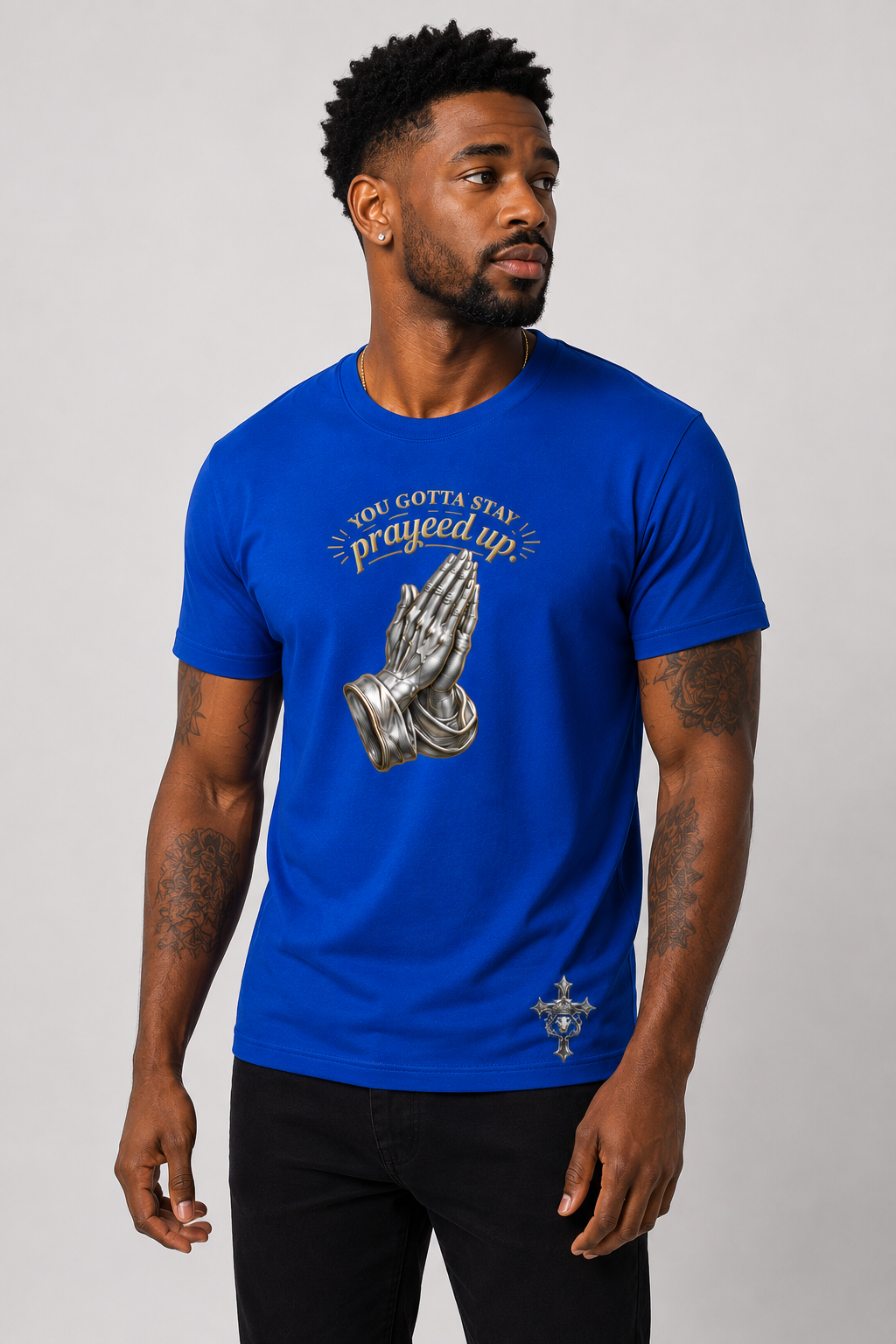 Praying Hands Tee Shirt | Faith Wear | | Christian Clothing | Stay Prayed Up